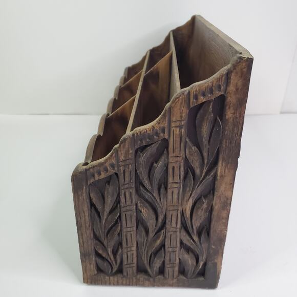 Vintage Lerner Letter Holder Mail Desk Top Makeup Organizer Caddy Bill Sorter - Picture 4 of 12